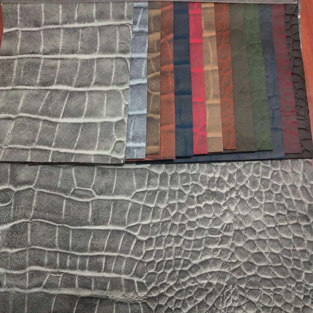 New 2021product newest design hot and classic crocodile pattern jacket elastic leather faux fabric suede
