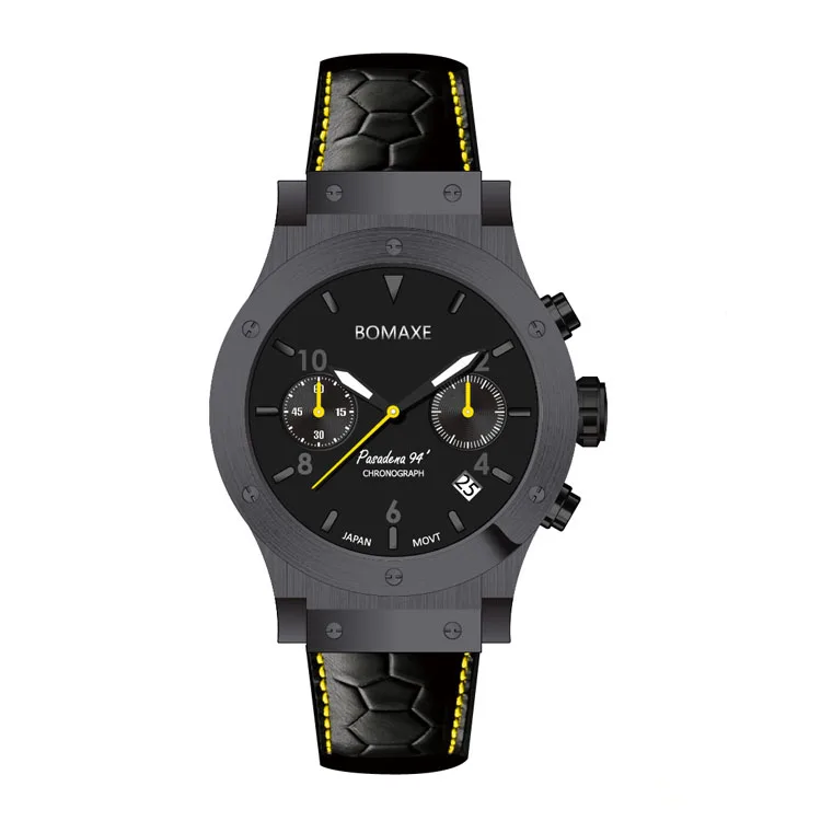 BOMAXE SA6059  Classic Men Luxury Brand Watches Black Stainless Steel Male Analog Clock 3 ATM Waterproof Quartz Men Wrist Watch