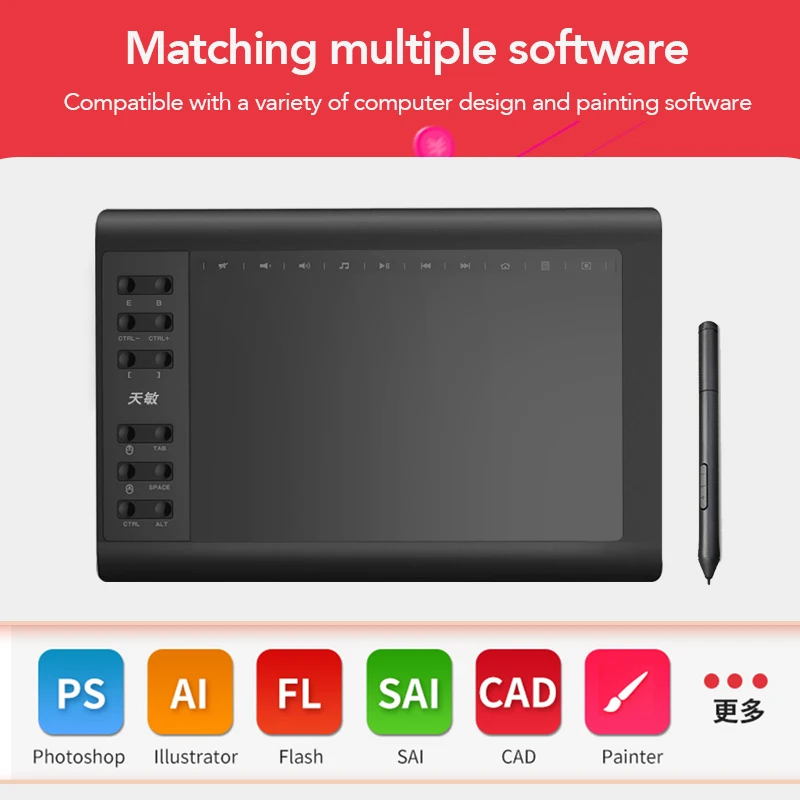 
Professional Drawing Hand Writing Tablet Pad Electronic USB Digital Graphic Tablets 