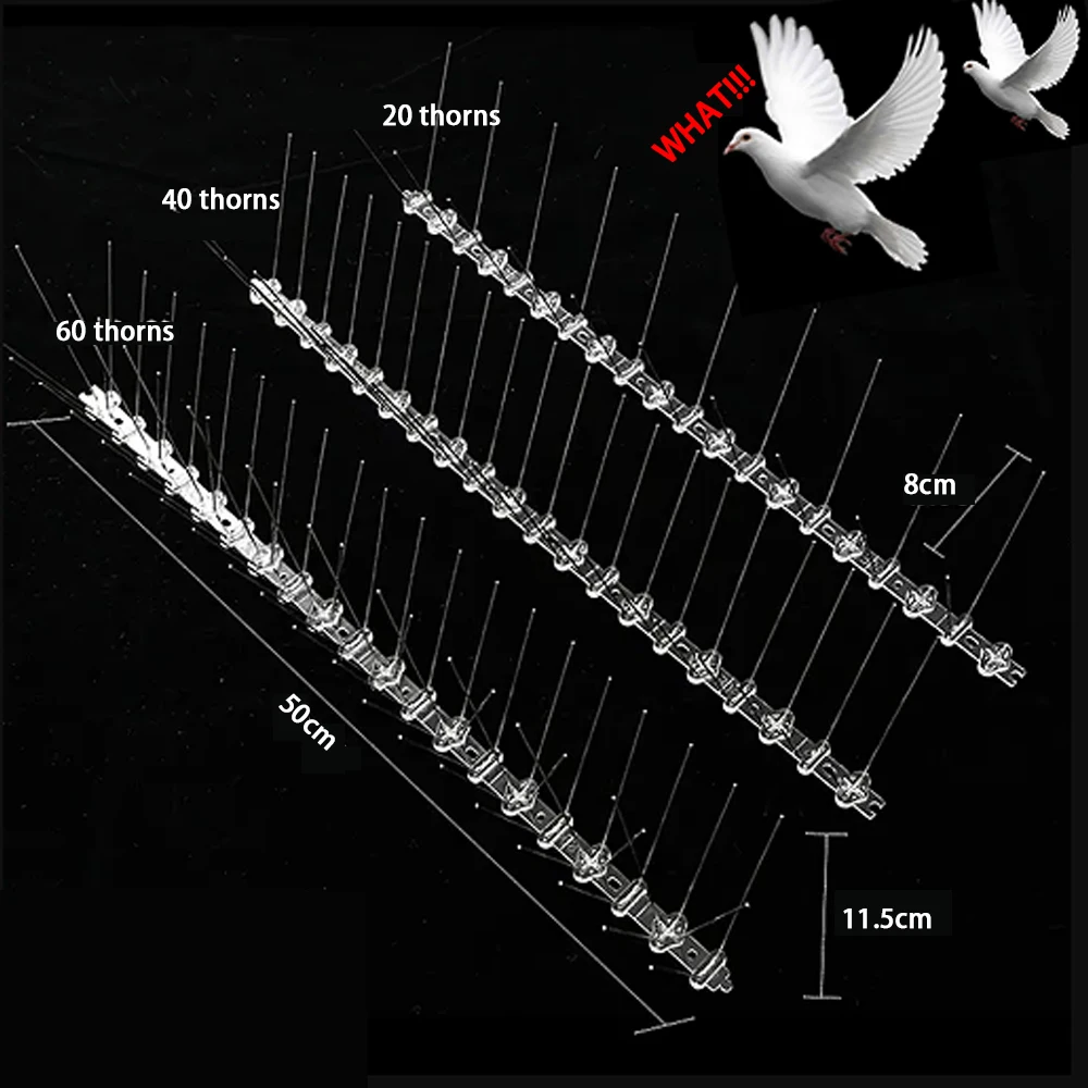 DYSC Hot Sale Anti Pigeon Spikes Bird Control Spikes keep birds away pigeon repellent devices bird deterrent