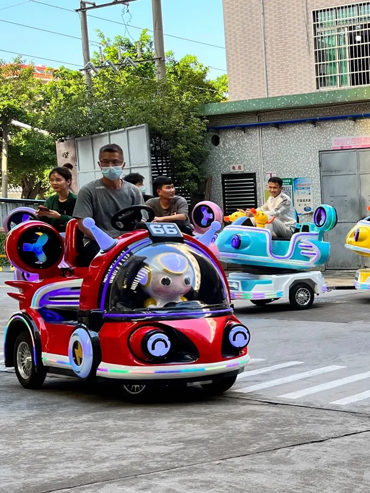 Amusement park camera LCD screen children train rides ocean themes train for sale electric trackless train