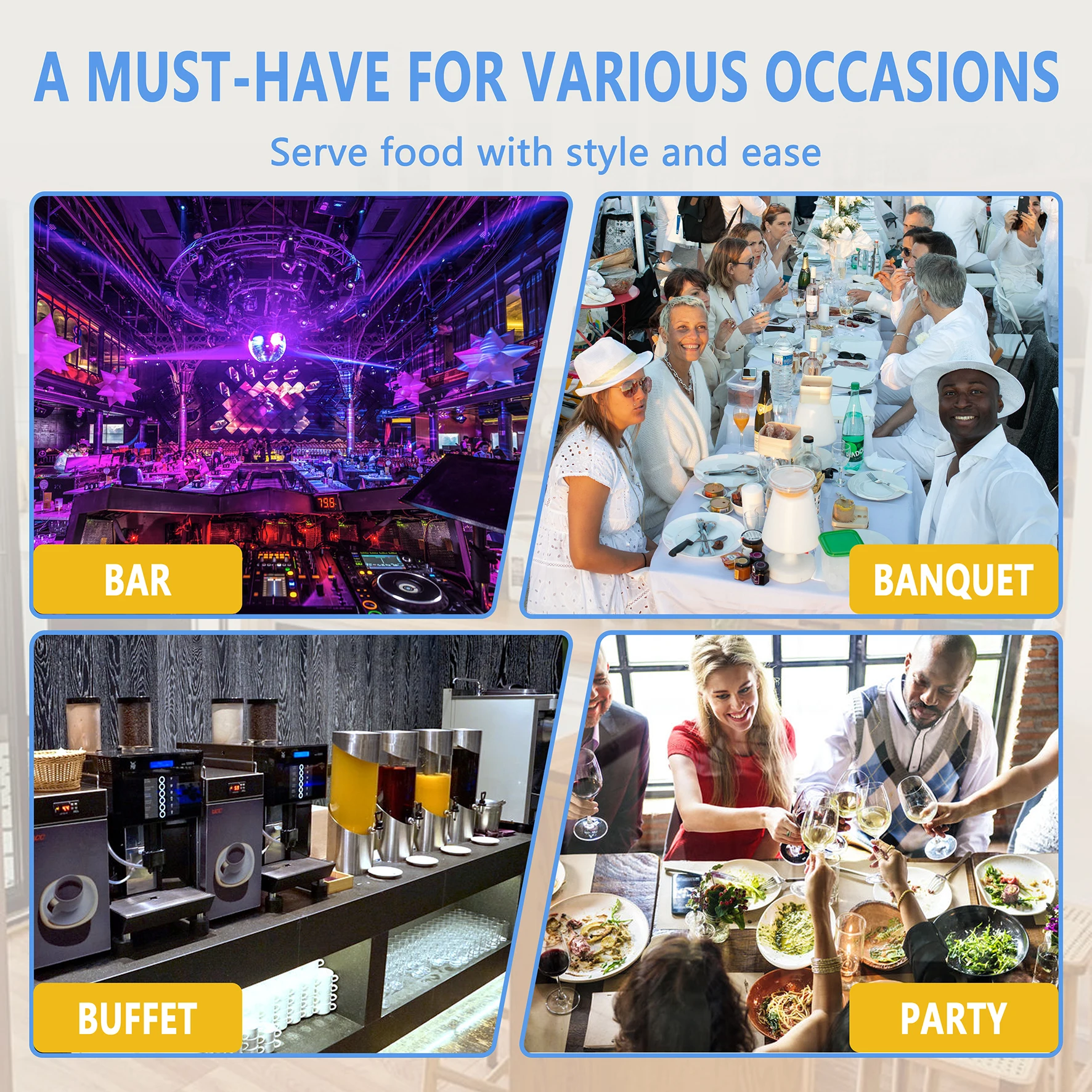 YITIAN Luxury Commercial Catering Equipment Golden 8L Plastic Beverage Dispenser Stainless Steel Cold Juice Drink Dispensers