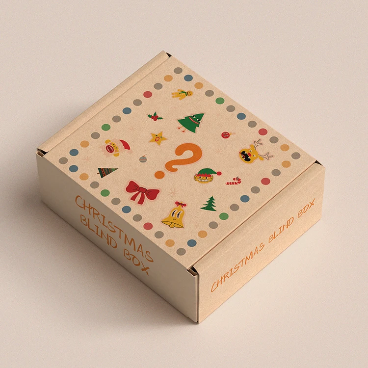 Customized Cardboard Shipping Paperboard Eco-Friendly Brown Mailer Box Christmas Gift Box