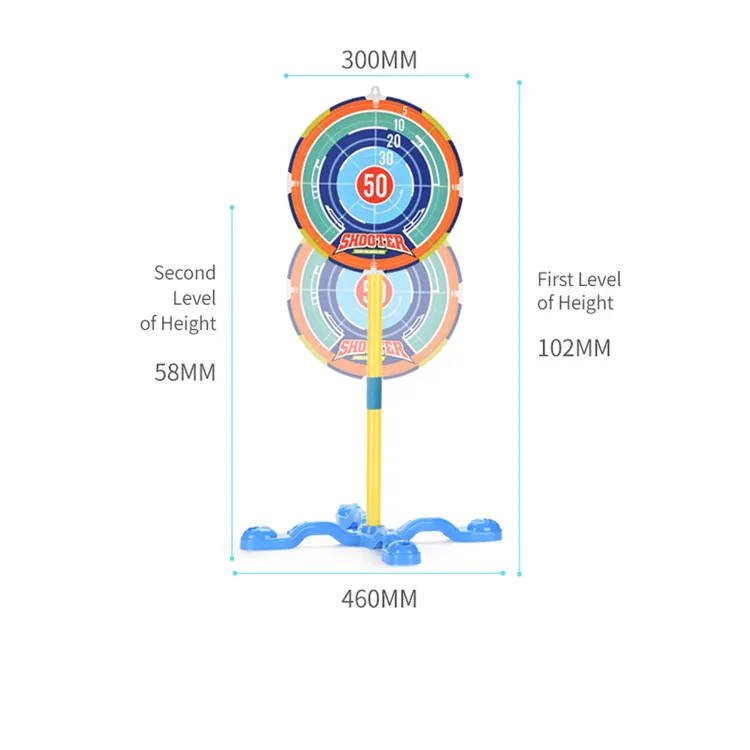 Kids Blowgun Shooting Target Toy With Adhesive Throw Dart & Foam Bullet Sport Toy