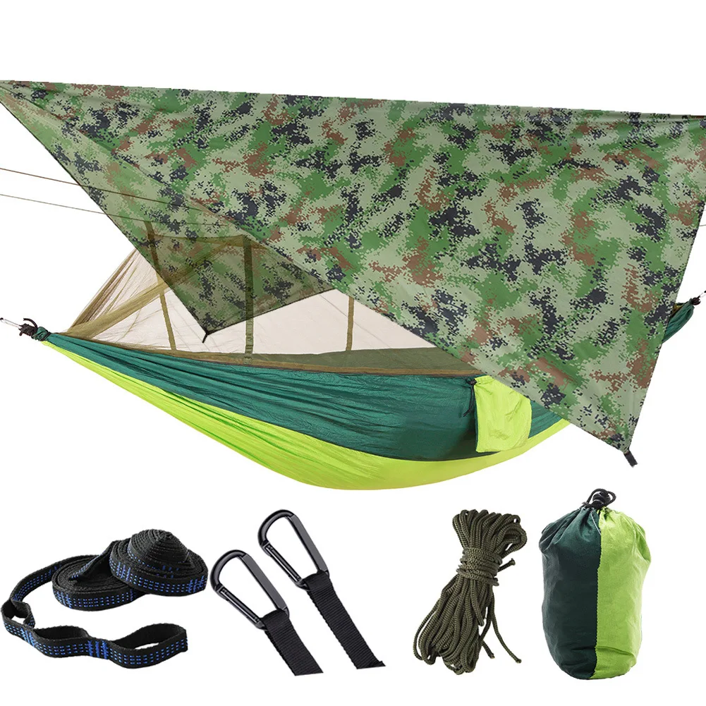 Outdoor Windproof Sunscreen Camping Lightweight Rainfly Hammock Canopy Set