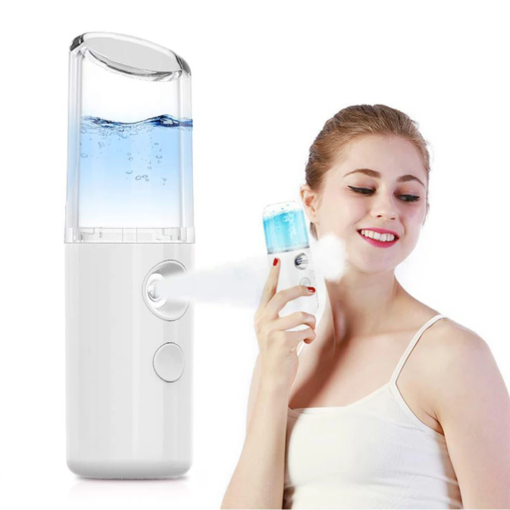 
Mini Portable Travel Outdoor Skin Care Nano Handy Beauty Facial Steamer Cool Mist Alcohol Face Sprayer// 