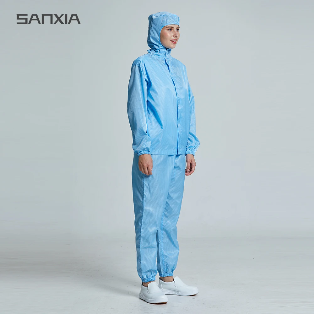 white anti static jumpsuit esd bunny suit clean room garments