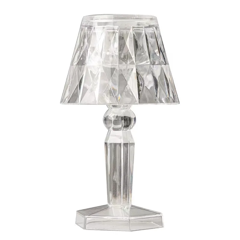 Mini LED Night Light Rose Light Touch Control Atmosphere lamp RGB Color Changing Crystal Table button battery Lamp for Bedroom