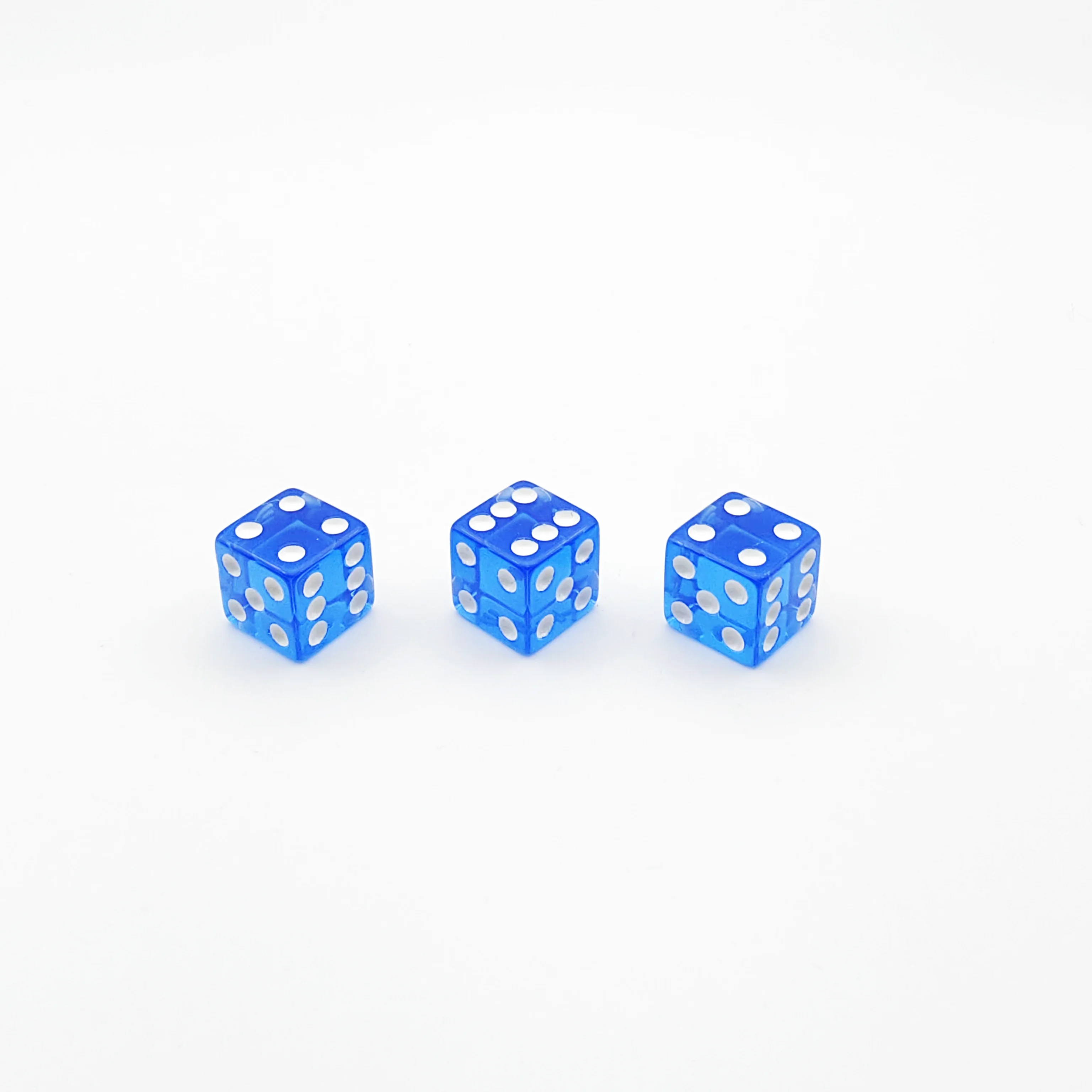 Transparent Custom D6 Dice 16-22mm Dice Blue Dice