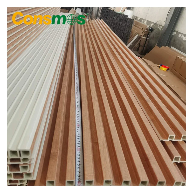China Wholesale Factory Supply Cheap Price WPC Hollow Integrative 3D Fluted Wall Panel WPC Board