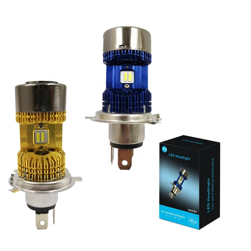 MC06 F9 мотоцикл со светодиодными кристаллами для H4 светодиодный налобный фонарь лампы для передних фар Фарос