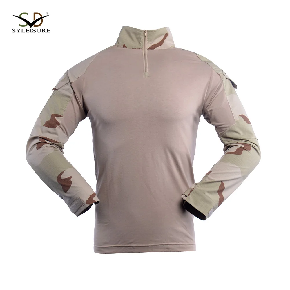 Tri-color desert camouflage G2 FROG tactical suit polyester cotton