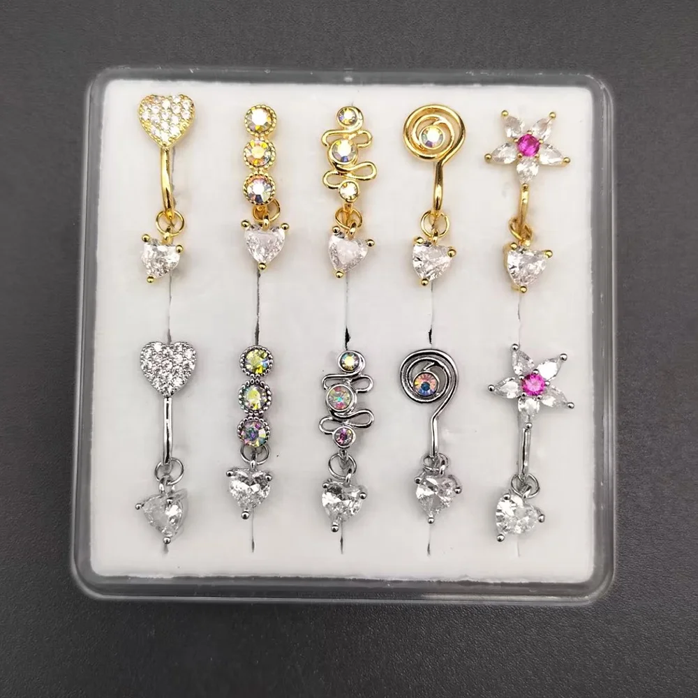 Многоуровневый манжеты для носа без прокалывания носовых колец мужчин и женщин