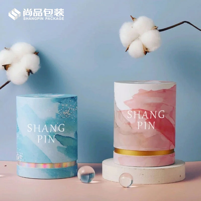 Luxury Design Eco Friendly Round 50ml Perfume Paper Cardboard Cosmetic Gift Packaging Box With EVA Insert