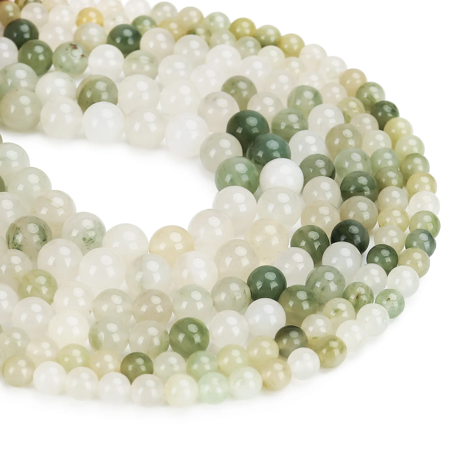 Wholesale Natural Stone Round Smooth Loose Beads Crystal Healing Gemstone Purple Lepidolite African Turquoise Bloodstone for DIY