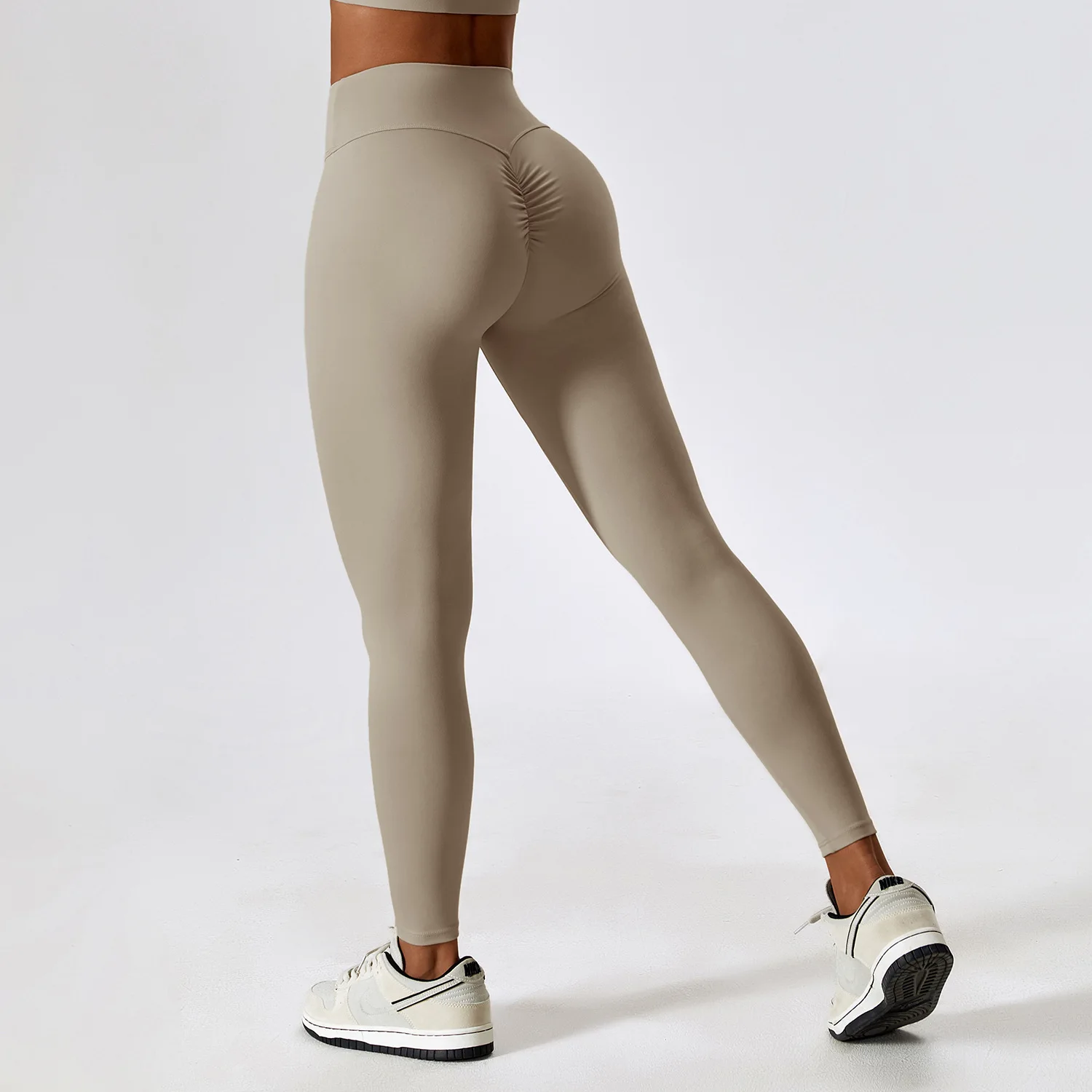 Women High Waist Tummy Control Stretchy Brushed Soft No Camel Toe Tight Booty Push Scrunch Butt Yoga Leggings