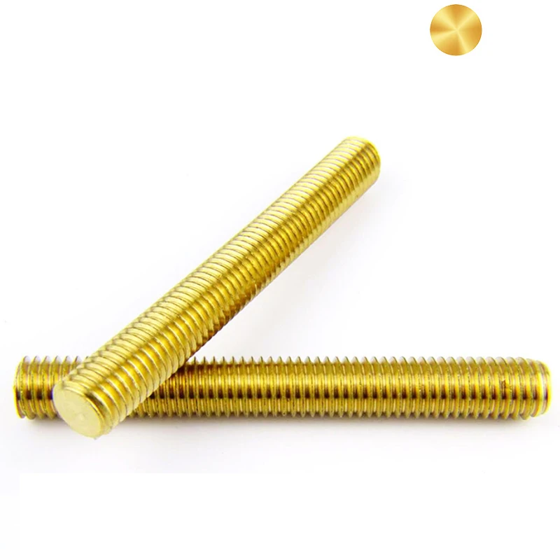 Manufacturer Brass Alloy Copper Bronze Golden Coarse Full Thread Rod Stainless Steel 304 316 Threaded rod bar