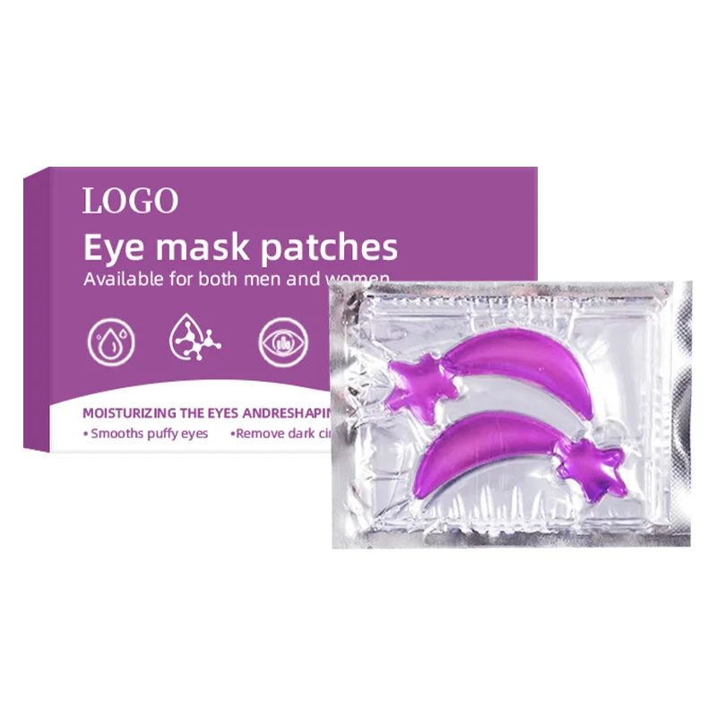 Private Label Oem Natural Organic Hydrogel Moisturizing Anti Wrinkle Collagen Star Eye Patches For Dark Circles