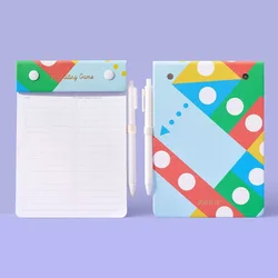 Checkerboard Design Notepad To Do List School Stationery Custom PU Leather Notepads With Pen Loop