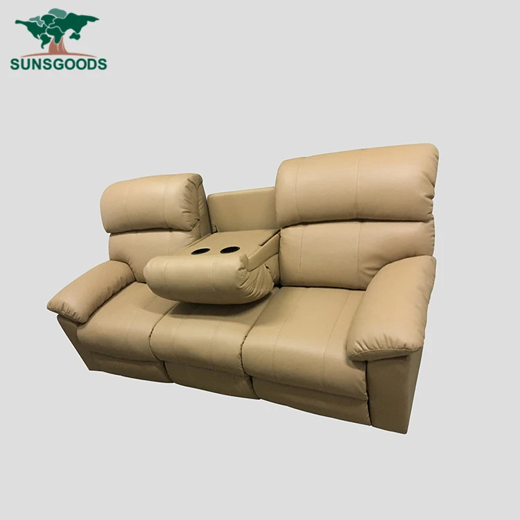 Minimum order quantity  1 set home cinema sofa,recliner sofa mechanism,brown colour sofa set