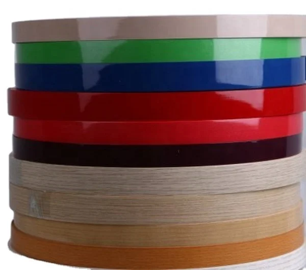
glossy clear plastic PVC edge banding with glue for kitchen bands edging furniture 