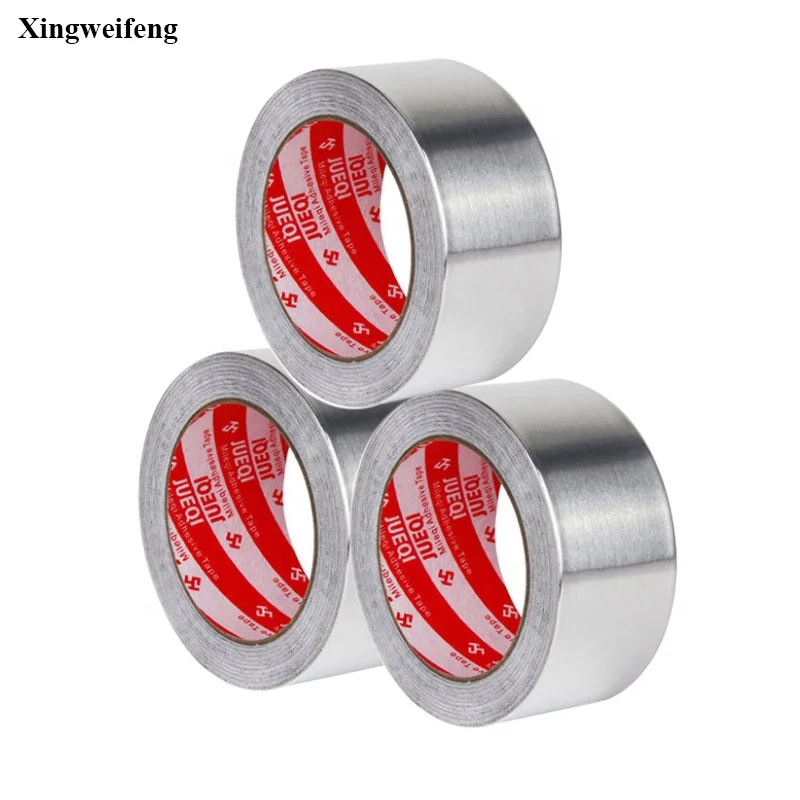 
hot sale 75 micron cold weather reflective duct good isolation co polymer coated aluminum foil adhesive sealing tape 