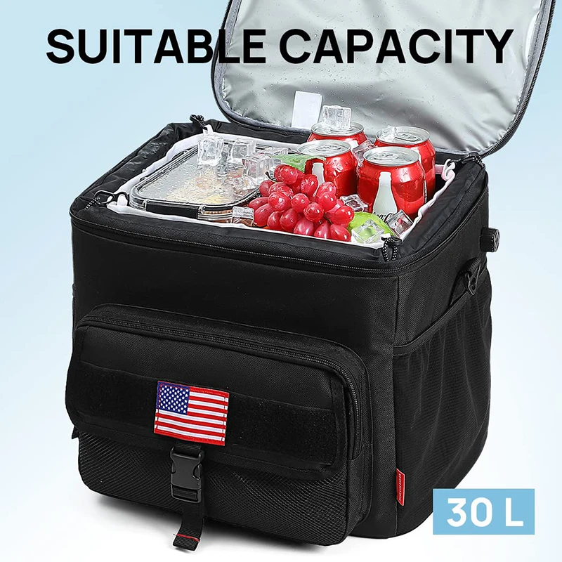 Travel Camping Picnic Fishing Beach Time Soft Tactical Rotary Air Valve Collapsible Leakproof Insulated Lunch Cooler Bag