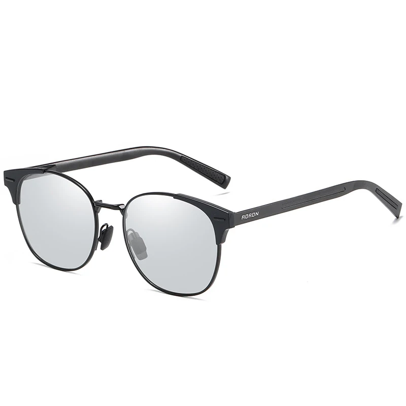High quality fashion polarized photochromic UV400 night vision alloy aluminum magnesium sunglasses for man