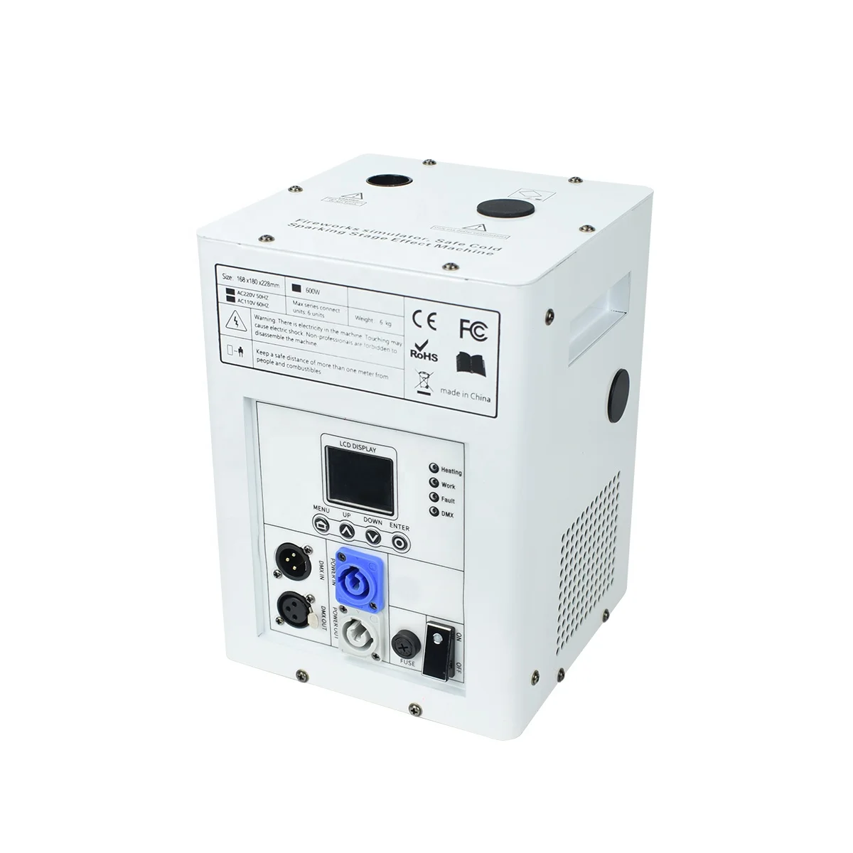 Wireless 750w DMX Control Cold Spark Machine for Wedding Stage Fireworks Fountain Effects