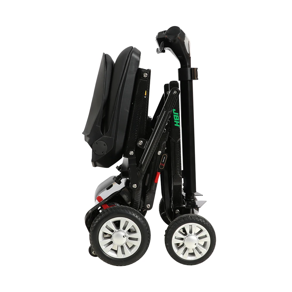 Скутер Электрический из углеродного волокна для пожилых людей, 4 колеса, складной электронный унисекс скутер для инвалидов, 24 В, 180 Вт, двигатель JBH