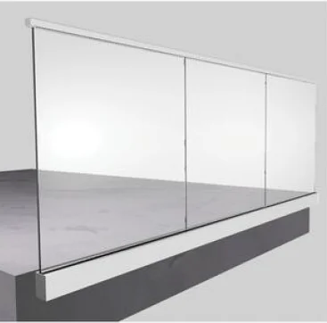 Aluminium Security Balustrades, Aluminum Metal Frameless Profile U Channel Clamp Glass Railing