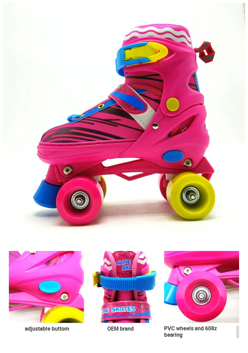 
slalom Roller Skates Shoes,Kids inline Skate PU light wheel inline hockey equipment 