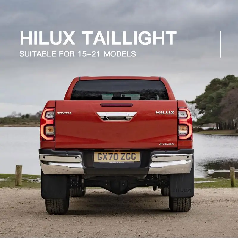 LINK-TO Tail Light Led Rear Car Lamp Normal Version Tail Lamp For Toyota Hilux 2015 2016 2017 2018 2019 2020 Taillights