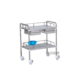 Wholesale stainless steel  instrument trolley assembled medicine cart hospital medical trolley cart with wheel