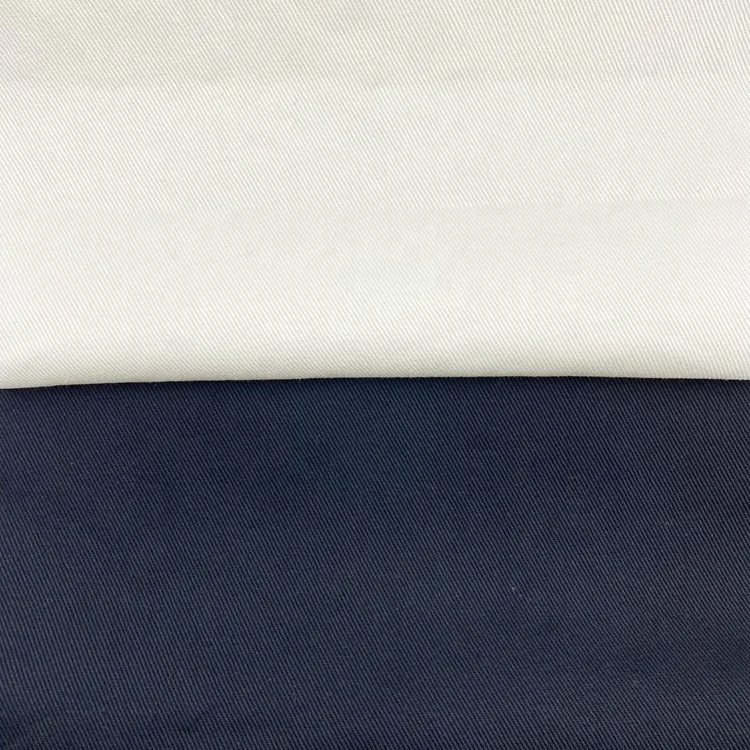350gsm High quality Woven plain dyed  White Black 100% Cotton Twill Fabric For  Men Chino Pants