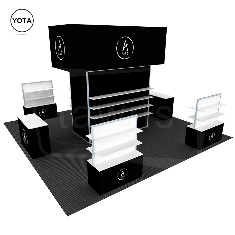 Tawns Tool Free Portable Aluminum Stand Custom Tension Fabric Backdrop Exhibition Booth Trade Show Booth Equipment Display Stand