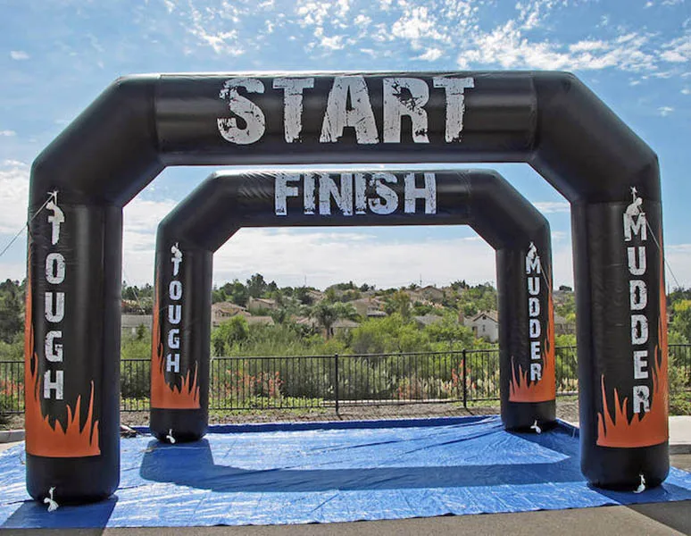 Outdoor inflatable event race archway marathon White Bright inflatable arch