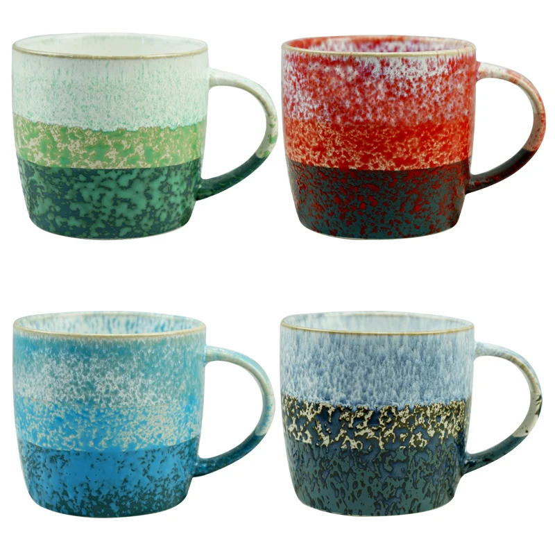 Wholesale custom sublimation blank glaze colored porcelain tea and coffee cups clay mug ceramic coffee ceramic mugs with saucer