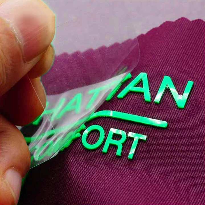 Custom Fashion Design Silicone Heat Transfer Label Sticker Plastisol Heat Transfers for Iron on Labeling