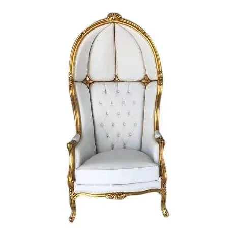 
white wedding chair for bride and groom 