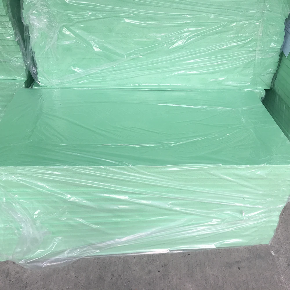 High Density XPS Foam Board Green Color Polystyrene Board  floor insulation