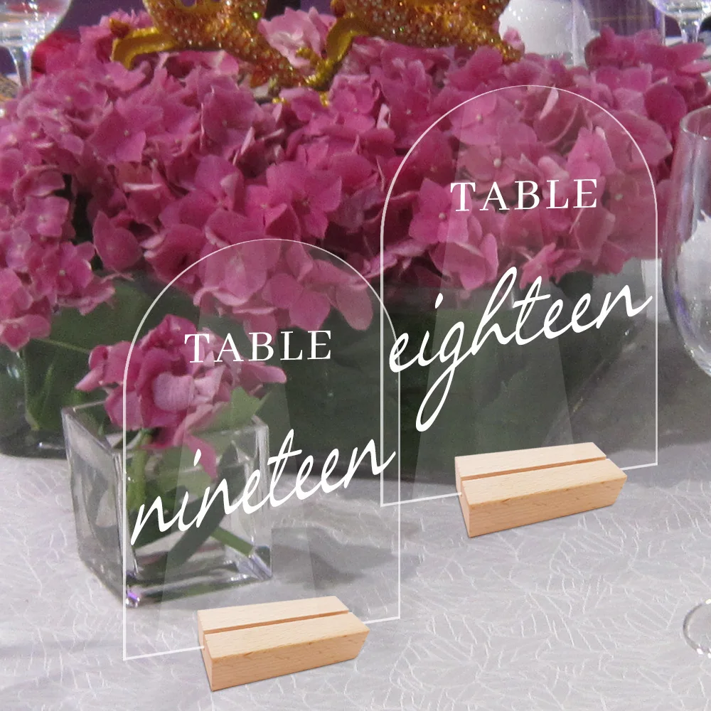 Wedding Decor Acrylique De Mariage Blank Table Card Number Acrylic Menu