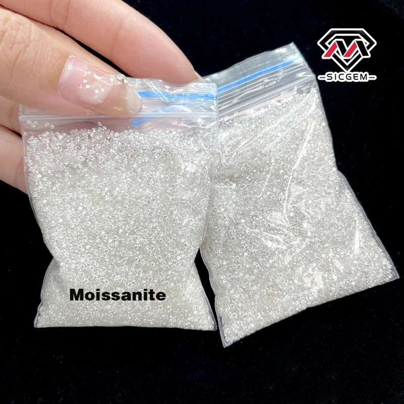 SICGEM Factory Price Melee Loose Moissanite 2.2mm DEF VVS1 Clarity 1Carat/Package Small Moissanite Diamond Gemstone