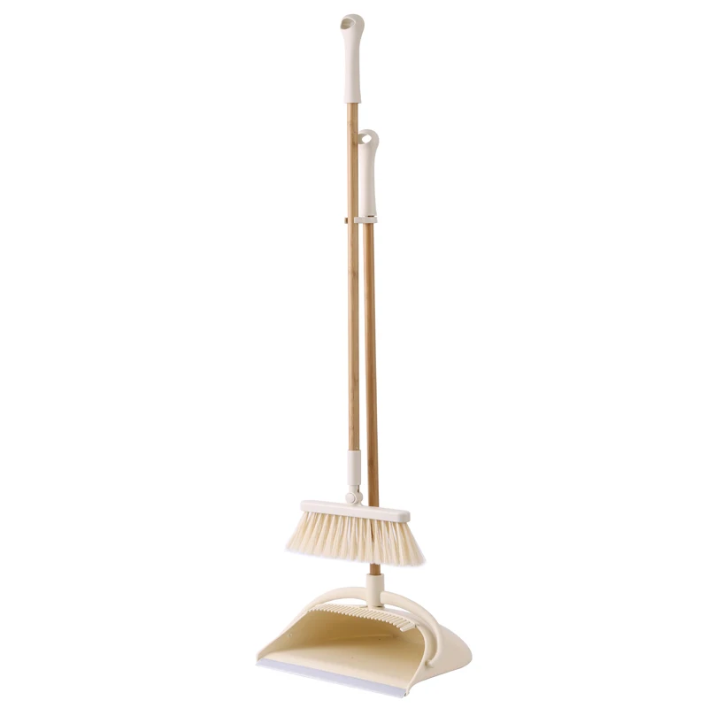 Чистая натуральная бамбуковая ручка пластиковая Чистящая метла набор