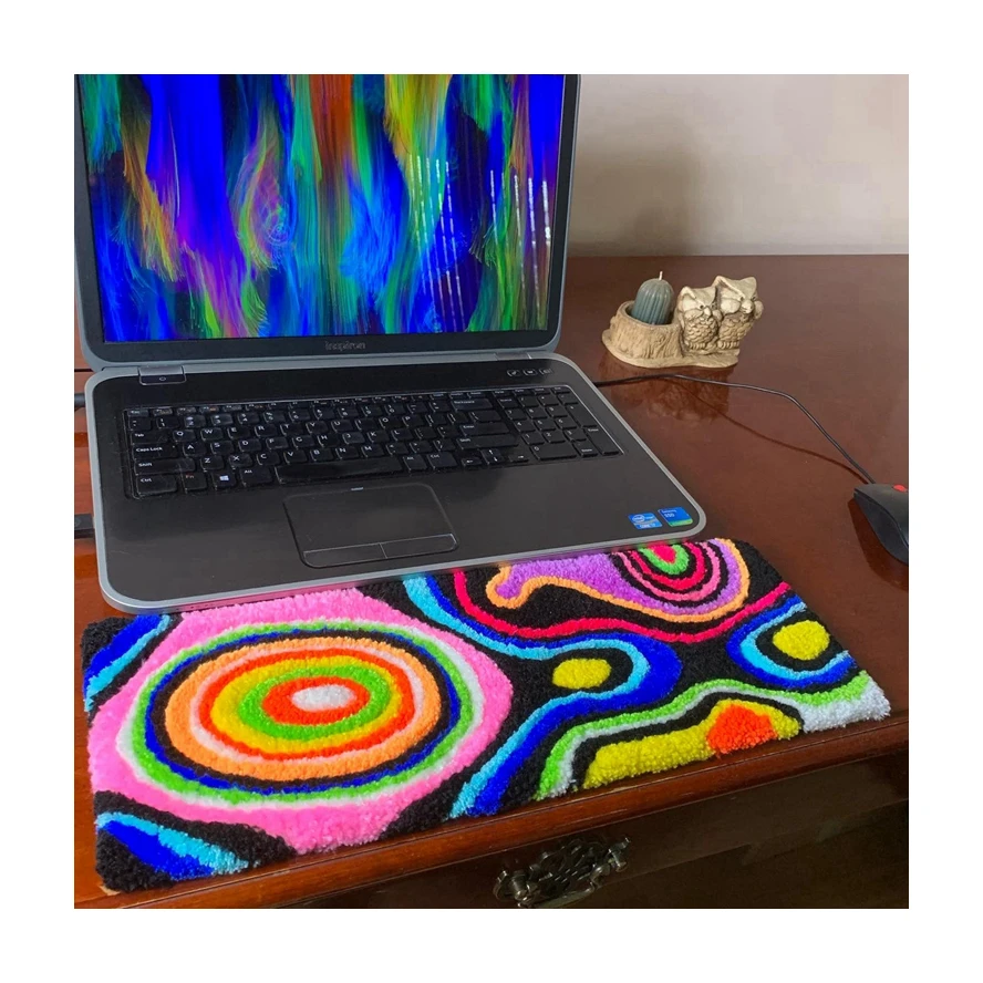 Customized Colorful Abstract Pattern Soft Keyboard Wrist Rest Easy Typing and Wrist Pain Relief pad for Office