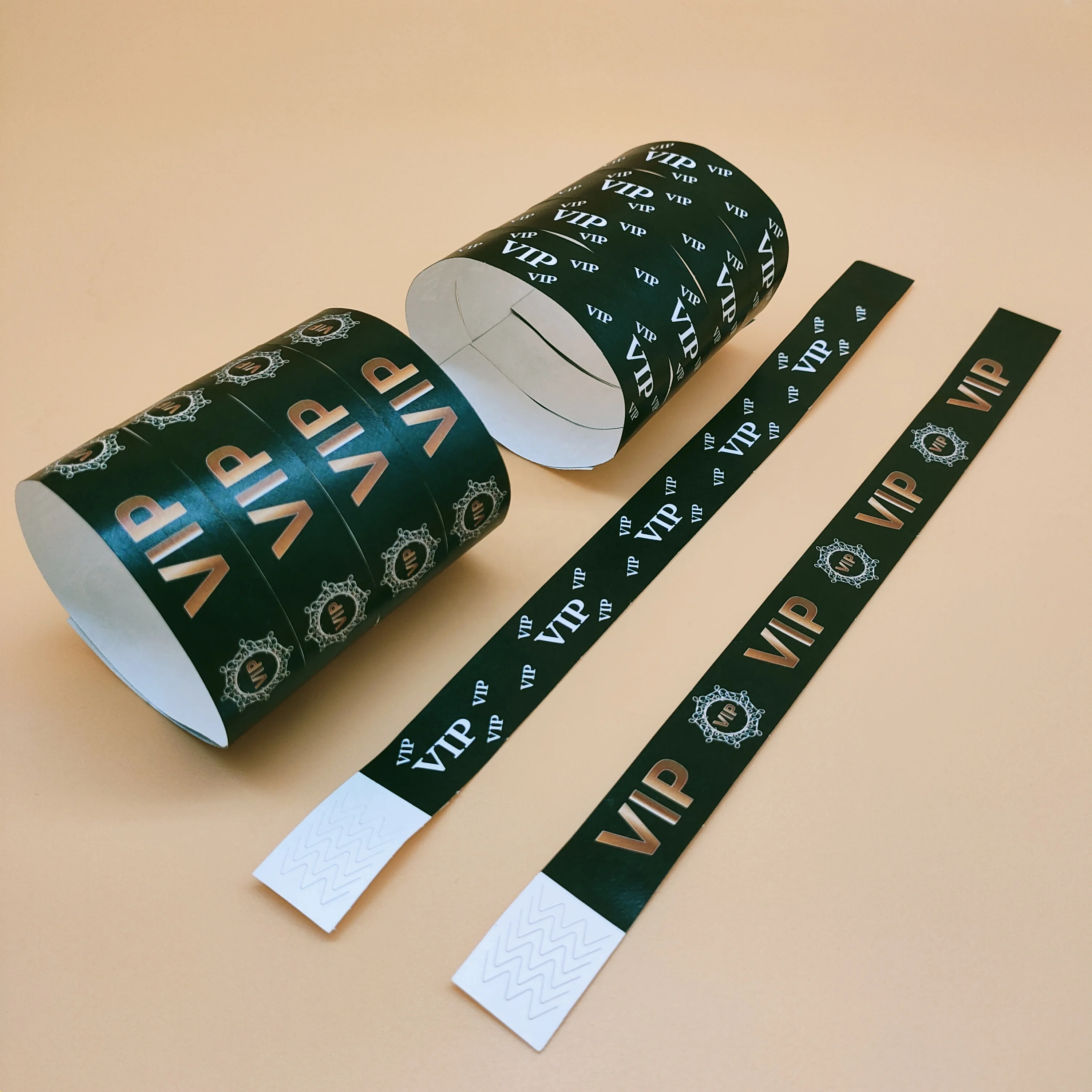 DDJOY Stock Sheets Stock Festival Tyvek Wristbands Tickets , Paper Custom VIP Bracelets For Events Entry