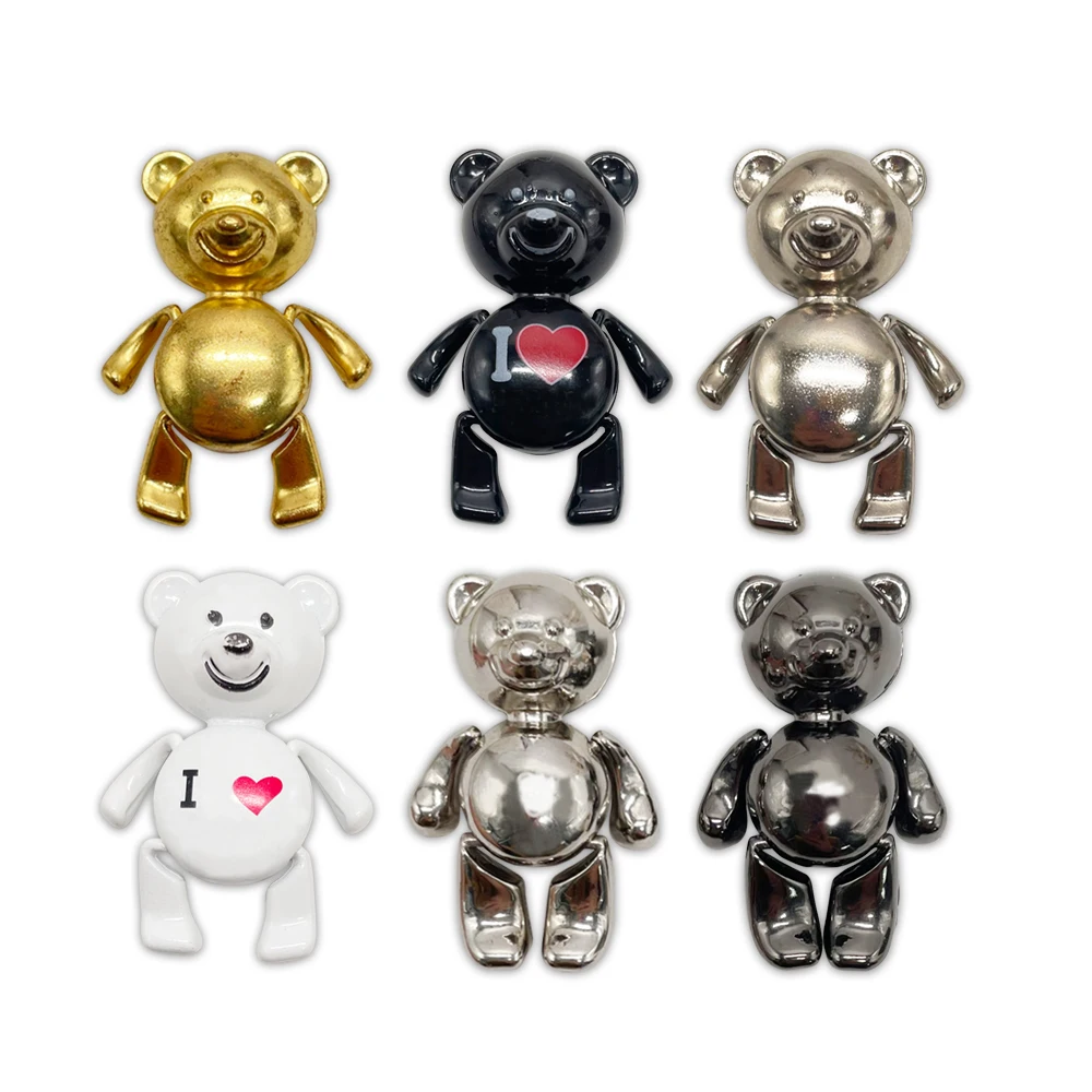 Factory supply Metal art cartoon bear sculpture Zinc alloy friger magnets Cute Bear fridge magnet