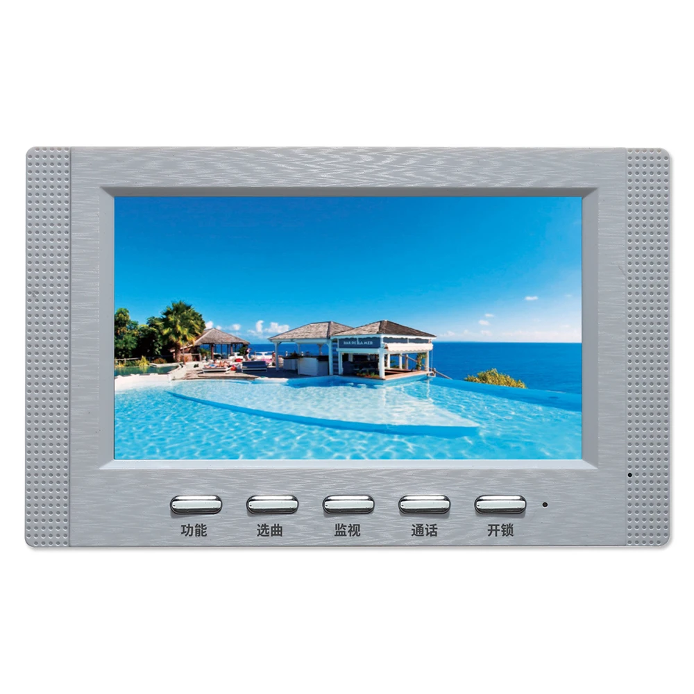 Video Door phone building Intercom System Aittda 7 Inch touch key Color Screen smart ring video doorbell small building Access