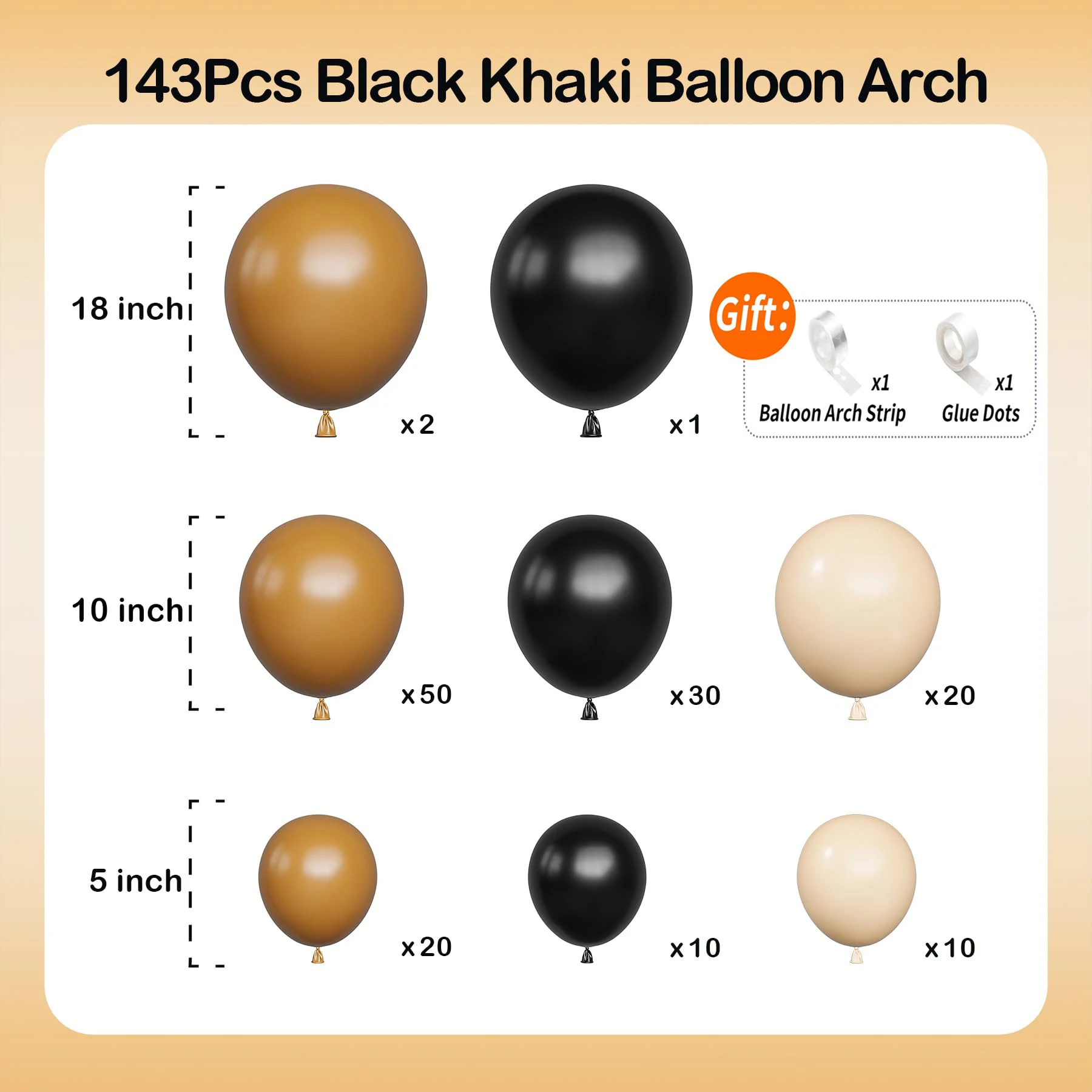 Ready in stock 145pcs Black Brown Nude Balloon Garland Arch Kit  for Graduation Birthday wedding decoration balloons
