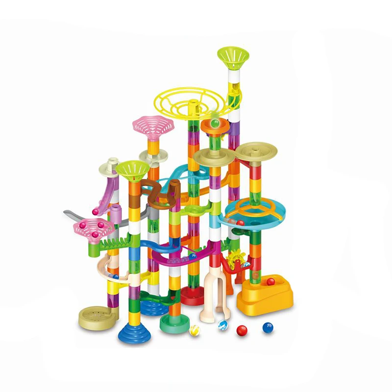 Новый 150 шт. образовательные marble run «игрушка мрамора для гоночной игры трек прокатки строительный блок прокрутки блоки алфавита